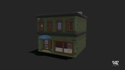 Commercial Building 02 3dmodel cartoon concept art gameart gamedev hand painted low poly lowpoly stylized texture