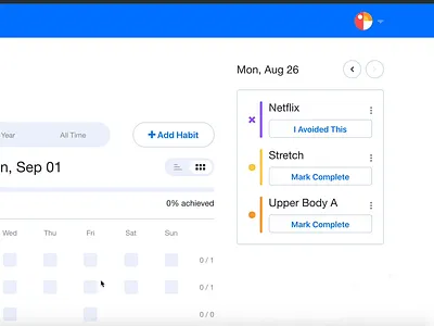 Goal Completion Celebration Confetti animation animation after effects celebration celebrations habit tracker interactions subtle interactions ui uiux