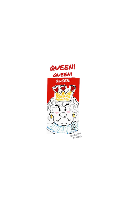 QUEEN!QUEEN!QUEEN! design doodleaday doodleart doodles drawing illustration original art