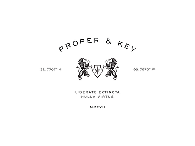 Proper & Key Menswear and fashion fashion brand fashion branding heritage key lion logo mens mens fashion menswear proper