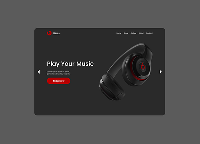 Beats Headphone Landing Page beats beats by dre ecommerce fashion headphone headset landing page music website store store design ui ux uidesign ux uxdesign webdesign