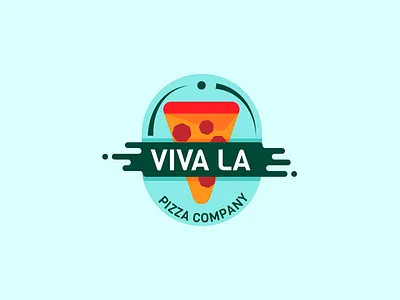 Viva la Pizza Company Logo app design flyer icon illustration illustrator logo typography vector web