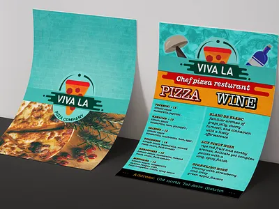 Viva La Pizza Company flyer animation branding design flyer illustration illustrator logo typography vector web