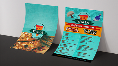 Viva La Pizza Company flyer animation branding design flyer illustration illustrator logo typography vector web