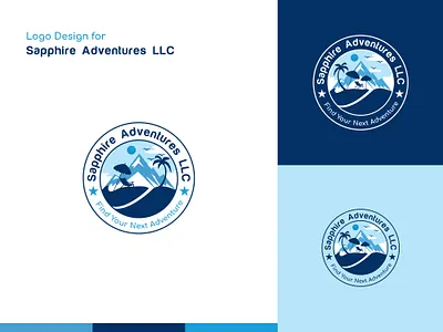 Sapphire Adventures LLC agency logo business logo design colorful logo creative logo illustration logo design