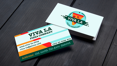Viva la Pizza Company Business Card branding business card card design flyer icon illustration illustrator logo typography vector