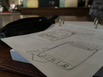 UI Concept android app ios paper pencil sketching ui ux