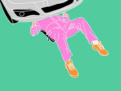 car problem bad car cool good green illustration life live love me nice orange pink problem repair car yo you