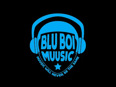 Blu Boi Muusic adobe adobe illustrator artist blue branding clean flat icon logo logotype music record record label spotify vector