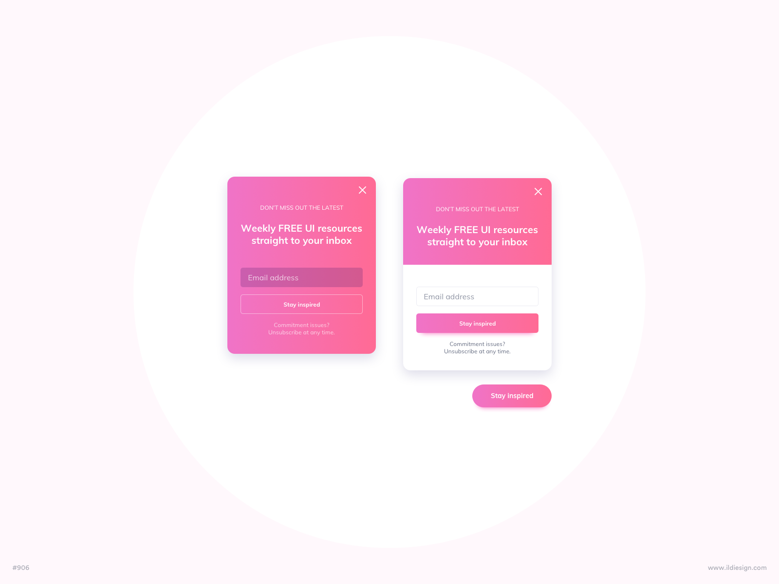 Subscribe Panel UI Design by Ildiko Gaspar on Dribbble