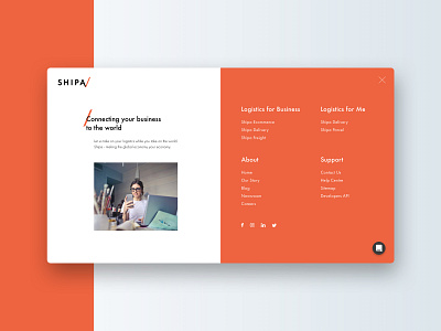 Full Screen Navigation Design 2018 animation client work design dubai fullscreen menu navigation orange ui uidesign ux web design white