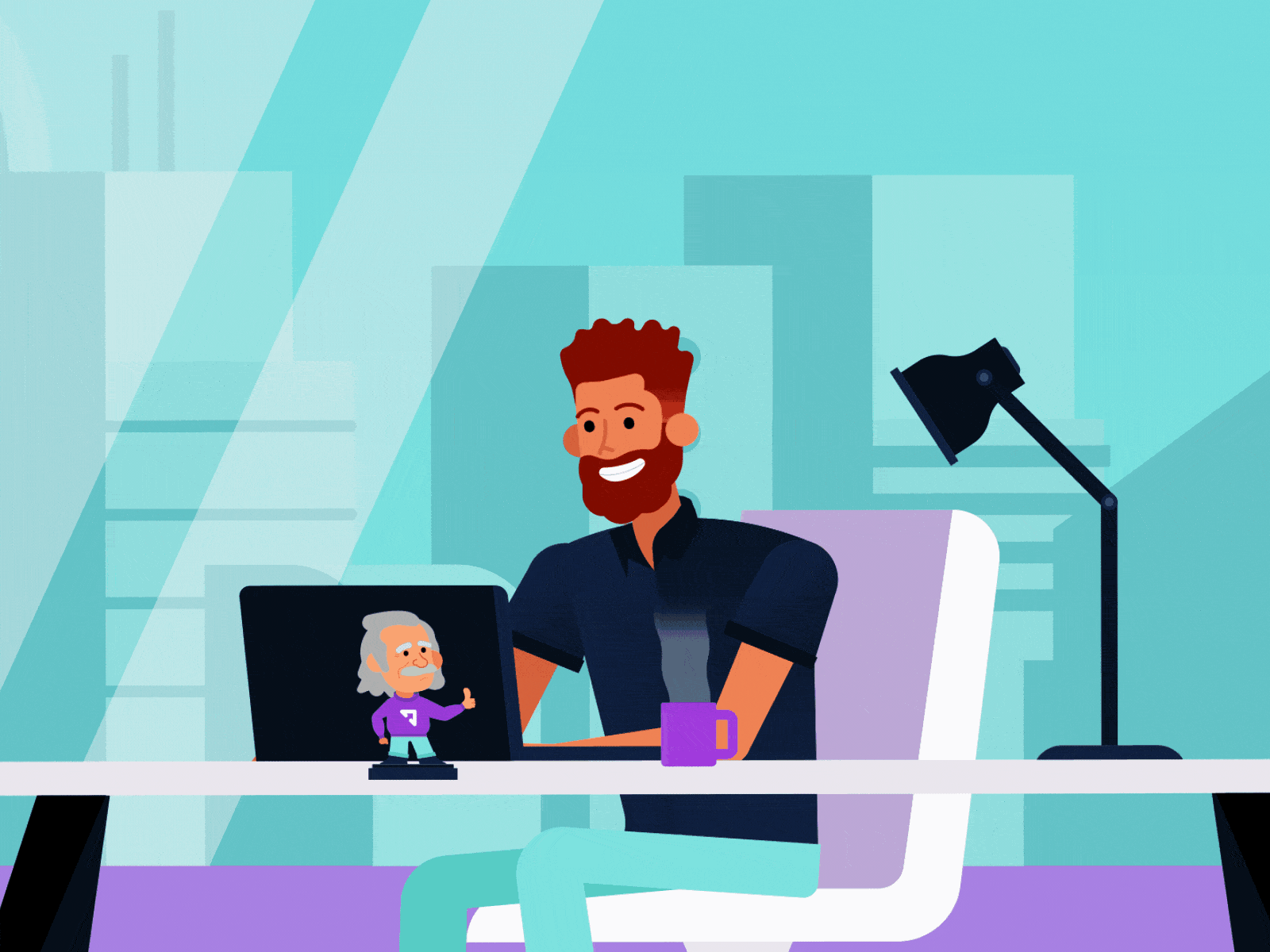 Upside | Problem Solving after effects animation branding business travel charachter design character animation explainer video illustration motion motion design travel app