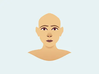 Hello dribbble! face illustraion vector illustration