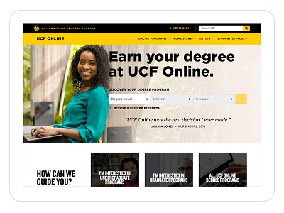 University of Central Florida conversion design education highered university userexperience ux web webdevelopment