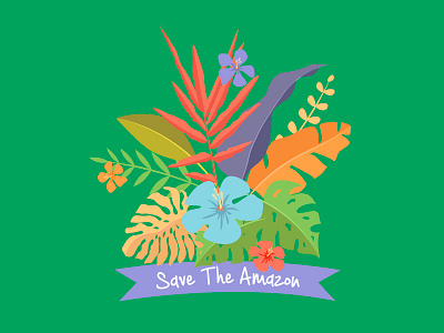 Floral Amazonas amazonas azul botánico cartel colores flora floral hojas ilustración naturaleza plantasia tarjeta vector vegetación vida