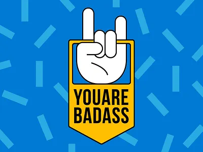 Badass Verified 🤘 awards awesome badass badge branding certificate illustration illustrator medal trophy vector verified