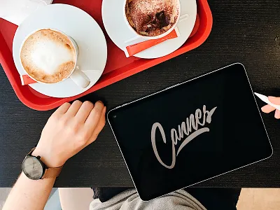 Cannes - City Logo Sketch branding calligraphy clothing design fashion font free hand lettering identity lettering logo logotype mark packaging script sketches streetwear type typo typography
