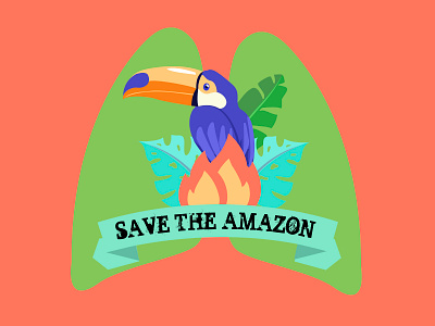 Proteger Amazonas amazon amazonas animales aves botánico cartel colores especies floral hojas ilustración naturaleza oxígeno tarjeta vector vida