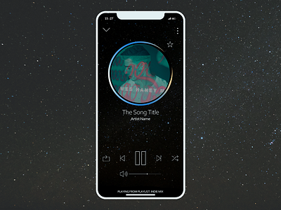 Daily UI Challenge :: Day 9 - Music Player daily ui design interface design iphone x mobile music player ui ux