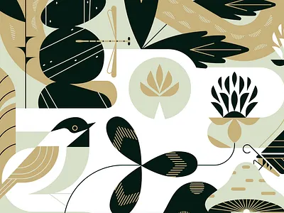 Lil' guyz bird geometric illustration nature