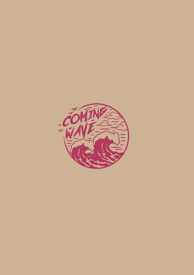 Coming Wave (available for sale) artforsale badge brand design brand identity branding branding design clothing brand clothing design design designforsale illustration logo surf vector vintage vintage logo vintagedesign