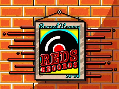Reds Records branding design icon illustration illustrator logo typography ux vector web