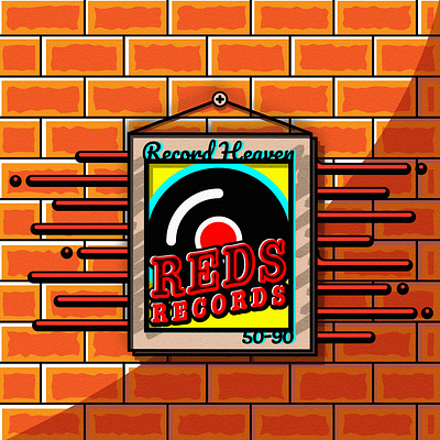 Reds Records branding design icon illustration illustrator logo typography ux vector web