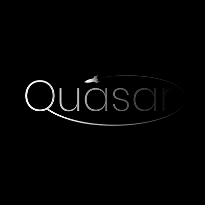 Logo challenge- Quasar space shuttle (silver edition) design gradients illustration logo spaceship