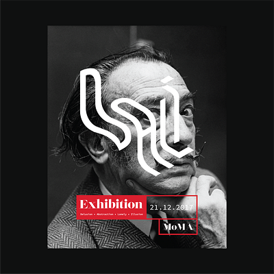 Dali dali exhibition poster typography