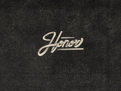 H O N O R calligraphy flat minimal script type