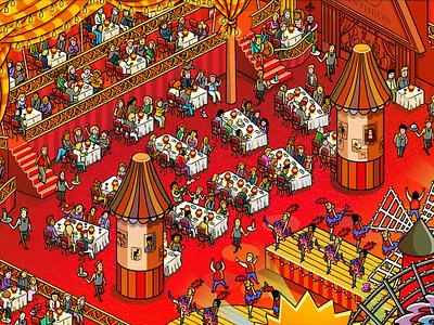 Paris: a Seek and Find illustration for Compare the Market advertising cities city detail infographic isometric isometric art isometric illustration map pixel art seek and find where is waldo where is wally