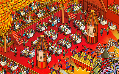 Paris: a Seek and Find illustration for Compare the Market advertising cities city detail infographic isometric isometric art isometric illustration map pixel art seek and find where is waldo where is wally