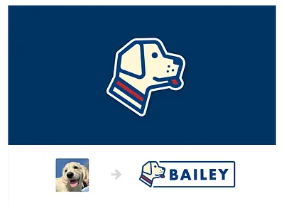BAILEY badge branding dog dog logo flatdesign illustration logo logodesign sticker thicklines typography vector