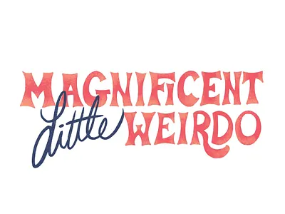 Magnificent Little Weirdo hand lettering lettering tuca and bertie weirdo