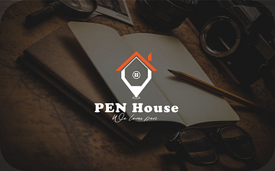 Pen house or Pen store logo brand design brand identity branding design flat logo minimal minimalist logo penlogo penstorelogo