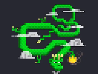 Pixel Celestial Dragon 5dwizard ajbis celestial dragon drawnwithhexels fantasyart gameart hexels illustration pixelart pixeldragon pixels pushingpixels roleplayinggames rpg