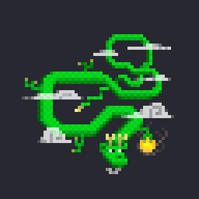 Pixel Celestial Dragon 5dwizard ajbis celestial dragon drawnwithhexels fantasyart gameart hexels illustration pixelart pixeldragon pixels pushingpixels roleplayinggames rpg