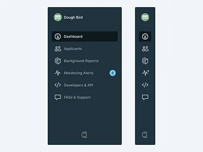 Sidebar Navigation app design icons navigation ui web app