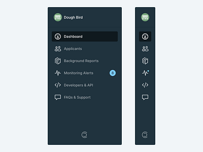 Sidebar Navigation app design icons navigation ui web app