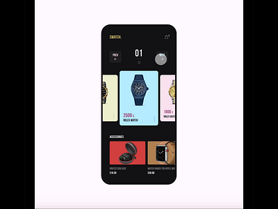 Mobile App for purchasing watches !!! adobe xd mobile app ui ux