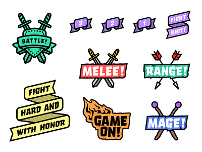 Gaming collection collection color gamer gaming icons magic pastels set streamer streaming twitch typography video games wordmark