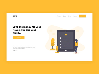 Smart Home | Economy energy | Landing design illustration illustrator minimal ui ux web website