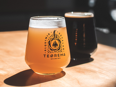 Teorema glasses design alchemy beer branding cosmic craft craft beer design eye fire icon mexico tijuana vector