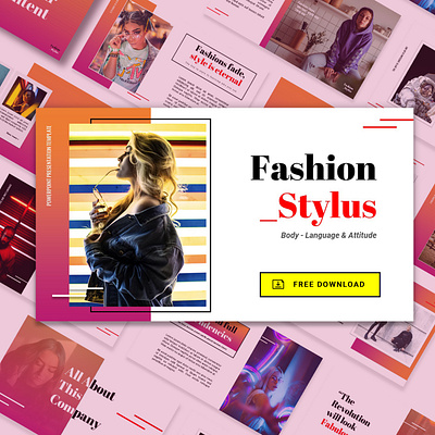 Free PowerPoint Template Fashion Style download fashion design free freebie freelance google slides graphic design powerpoint template presentation design 介绍