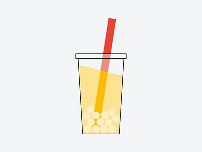 boba beverage bubble tea drink food fun geometric simple tapioca