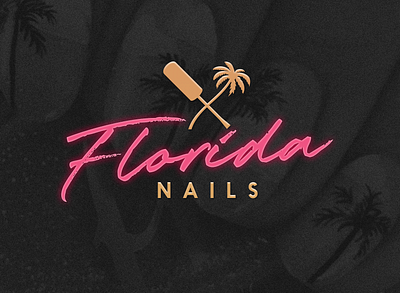 Florida nails design diseño florida hermosillo hmo logo logotype mexico nails sonora visorstudio