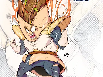 Prince Fajita anime character design comic comic book comics dbz dragonball z illustration manga mutant sketch super saiyan tmnt vegeta