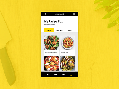 #dailyui #006 app bonappetit recipe ui