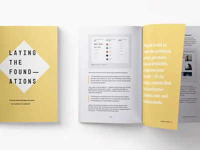 Laying the Foundations book book book cover book design branding design systems minimal page design print print design system design yellow