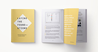 Laying the Foundations book book book cover book design branding design systems minimal page design print print design system design yellow